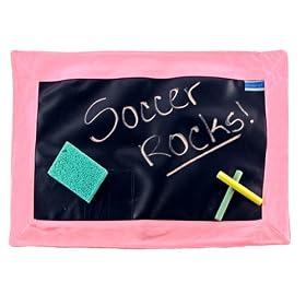 Princess Linens Doodlebugz Chalk Talk Chalkboard Placemat Light Pink by Princess Linens