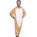 Silver Lilly Unisex Adult Pajamas - Plush One Piece Cosplay Giraffe Animal Costume