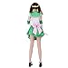 Angelaicos Womens Color Block Bowknots Costume Dress (M, Green)