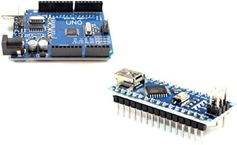 BJ Circuits Mini Nano V3.0 and UNO R3 ATmega328P Microcontroller Board w/USB Cable for Arduino