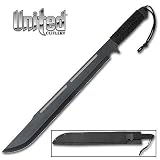 United Black Ronin Machete Black Blade ABS Sheath