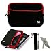 Red Trim – Black Slim Protective Soft Neoprene Cover Carrying Case Sleeve with Extra Front Pocket // Fits Anywhere // For The Tegra 3 packed ASUS Eee Pad MeMO Android 7″ Tablet + Includes a High quality 2 way Pocket Tablet Stand fits anywhere, feels Strong and Sturdy 370T
