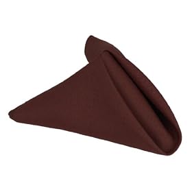 17 Inch Polyester Napkins Dark Brown - Dozen17 Inch Polyester Napkins - Dozen