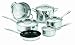 Cuisinart GreenGourmet Multi-Ply Stainless Eco-Friendly Nonstick 10 Piece Cookware Se...