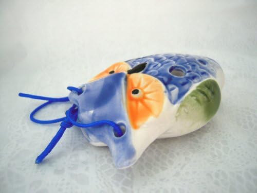 Owl Soprano C 6 Holes Pink Glazed Ceramic Ocarina - Dexterous, Easy to Carry and Learn, Good for Beginner & Great Gift. Linn's Arts!