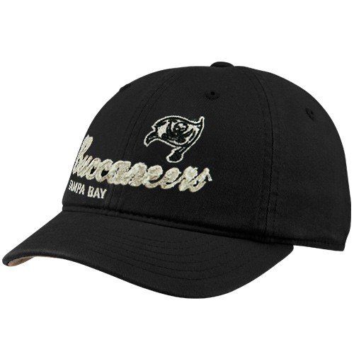 Reebok Tampa Bay Buccaneers Ladies Black Charlie Slouch Adjustable Hat- (One Size)