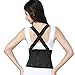 Lumbar Support Belt with Suspenders for Women - Black (Size S)