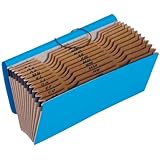 Globe-Weis 12-Pocket Check File, A-Z and Monthly Indexes, Blue (MM71)