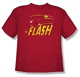 The Flash Speed Distressed Youth S/S T-shirt in Red by DC Comics