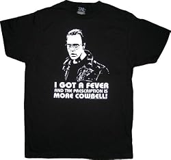 SNL Saturday Night Live Christopher Walken More Cowbell Black T-Shirt