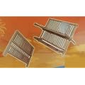 WOODEN WOOD FOLDING KITCHEN SINK DISH CUTLERY PLATE DRAINER DRYING RACK STAND