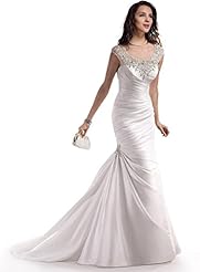 2015 Taffeta Mermaid Crystal Beaded  Dress