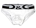 DOLCE & GABBANA "Maxi Logo" Herren Slip Stretch-Cotton (Wei&szlig;/Schwarz)