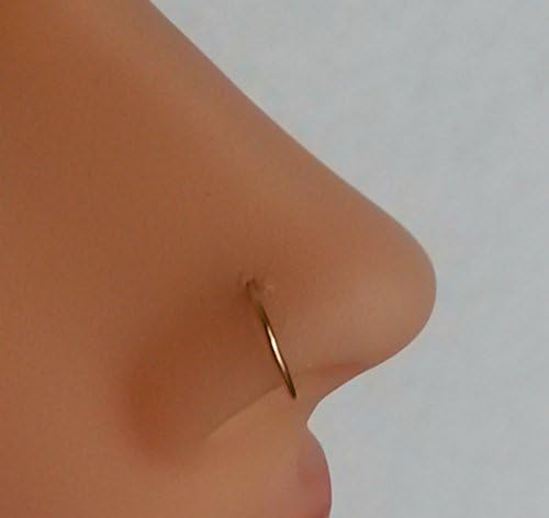 Nose Ring Nose Hoop Nose Piercing Seamless Hoop Cartilage Earring Gold Filled 21 gauge