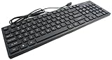 I-Rocks Black 103 Normal Keys USB Wired Slim Chocolate Key Style Slim Keyboard (KR-6401-BK)