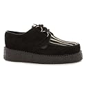 Underground Wulfrun Creepers Black White Suede Mens Shoes