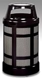 Howard Architek 38 gallon Steel Canopy Top with Urn Jet Black/Anthracite Ash/Trash A38SUBK
