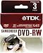 TDK Electronics DVD-RW14RGAL3TG 8CM 1.4 GB DVD-RW Rewritable 3 Pack in Jewel Case