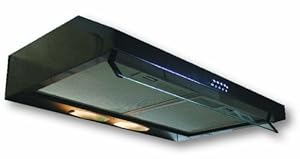 buying Yosemite Home Decor BWRD30B Builder Series 30-Inch Undercabinet Hood with 190 CFM Internal Blower and Incandescent Lighting, Black - 