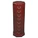 Handmade Oriental Furniture - 42" Antique Style Red Leather Octagonal Chest Of Drawers - Rural