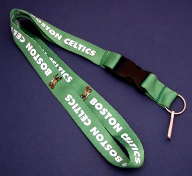 Boston Celtics Clip Lanyard Keychain Id Holder Ticket