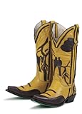 Lane Boots Lovebird Embrace Yellow / Brown Leather Fashion Cowgirl Boots