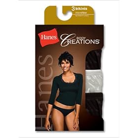 Hanes 42M3WP Hanes Body Creations Microfiber Sexy Bikini Girls Hot Lingerie Beach