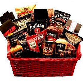 Jim Beam & Jack Daniels Barbecue Sauce Gift Basket
