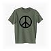 Peace Sign Short Sleeve T-Shirt in military green