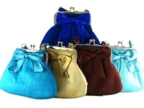 Bewitched Accessories Small Dupion Silk Occasion Bag With Satin Bow Detail