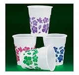 50 Plastic HIBISCUS Drink Cups LUAU PARTY Decor/TROPICAL 16 Oz Beverage