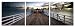 Three-Piece Canvas Framed Photographic Print Decorative Artwork Mural - Ocean Beaches Wooden Dock Pier (Each Piece 50cm x 50cm)
