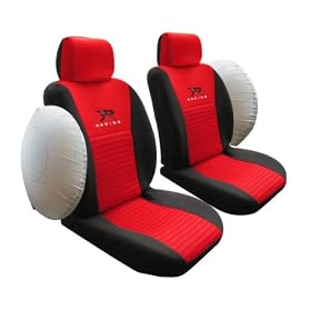 Final Sale.....front Seat Cover 6pcs Front Seat Cover Racing Red/black Airbags Ready
