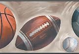 Brown Sports Wallpaper Border
