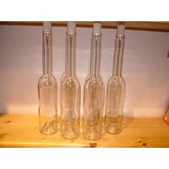 5 St�ck 500ml, Opera Flaschen, leere Glasflasche mit Korken, zum selbst Abf�llen, 0,5l Liter, Lik�rflaschen, Schnapsflaschen, Essigflaschen, �lflaschen, H�he 31,5 cm