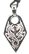 Winged Unicorns Knight Crest Pewter Pendant Necklace