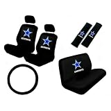 11 Piece NFL Auto Interior Gift Set - Dallas Cowboys - A Set of 2 Seat Covers, 1 Rear... by A P Products
