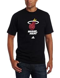 Miami Heat Black adidas Primary Logo T-Shirt