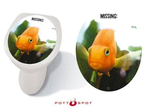 Pott Spot 1-PS-004 Klebefolie, Motiv - Fish missing, f&uuml;r alle Standard Wc-Deckel (nicht f&uuml; Preisvergleich