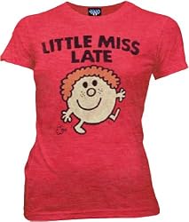 Junk Food Little Miss Late Red Licorice Juniors/Ladies T-Shirt Tee