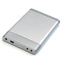 Silver 2.5" External Enclosure For 2.5" Laptop SATA Hard Drive. USB Bus Powered - Pouch Included