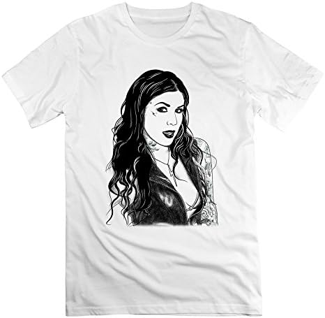 SJE Men Kat Von D Tattoo T Shirts Short Sleeve White
