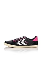 Hummel Zapatillas Slimmer Stadil Retro Baja (Negro/Blanco/Rosa)