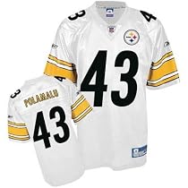 Troy Polamalu Youth Jersey: Reebok White Replica #43 Pittsburgh Steelers Jersey