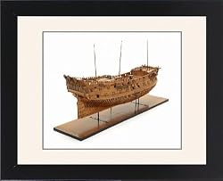 Framed Prints of Ship of 50 guns, starboard stern quarter from National Maritime Museum