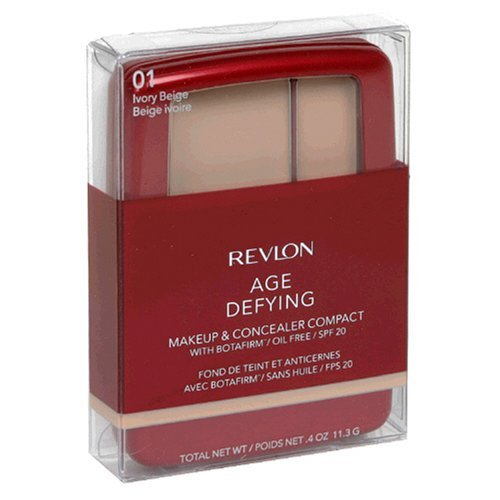 Revlon Age Defying Makeup and Concealer Compact with Botafirm, SPF 20, Ivory Beige 01, 0.4 Ounce