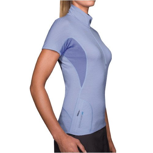 Click here to buy Icebreaker Ladies Pace Zip Shirt by Icebreaker.