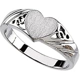 14K Yellow Gold Signet Heart Ring