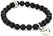 King Baby Cross Silver MB with Button Black Onyx title=