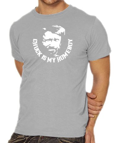 Touchlines Unisex/Herren T-Shirt Chuck Norris is my Homeboy, ash, L, B1740 Preisvergleich